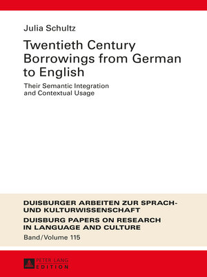 cover image of Twentieth-Century Borrowings from German to English